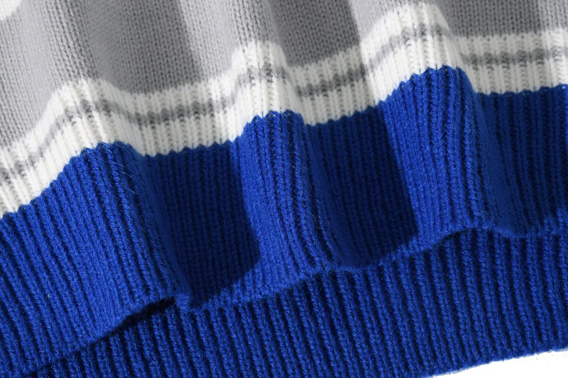 

Mens Color Block Stripes Sweaters Streetwear 2020 Winter Unisex Casual Vintage Couple Knitwear Men Oversize Pullover Sweater