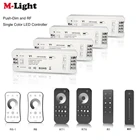 Беспроводной светодиодный регулятор яркости V1 DC 5В12В24В 8A PWM + сенсорный Радиочастотный пульт дистанционного управления для одноцветного COB 5050 3528 диммируемая Светодиодная лента