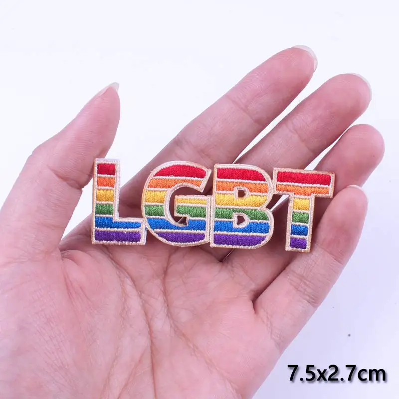 Мультфильм Банан гей патчи для одежды ЛГБТ письмо Радуга полоса железа на одежде