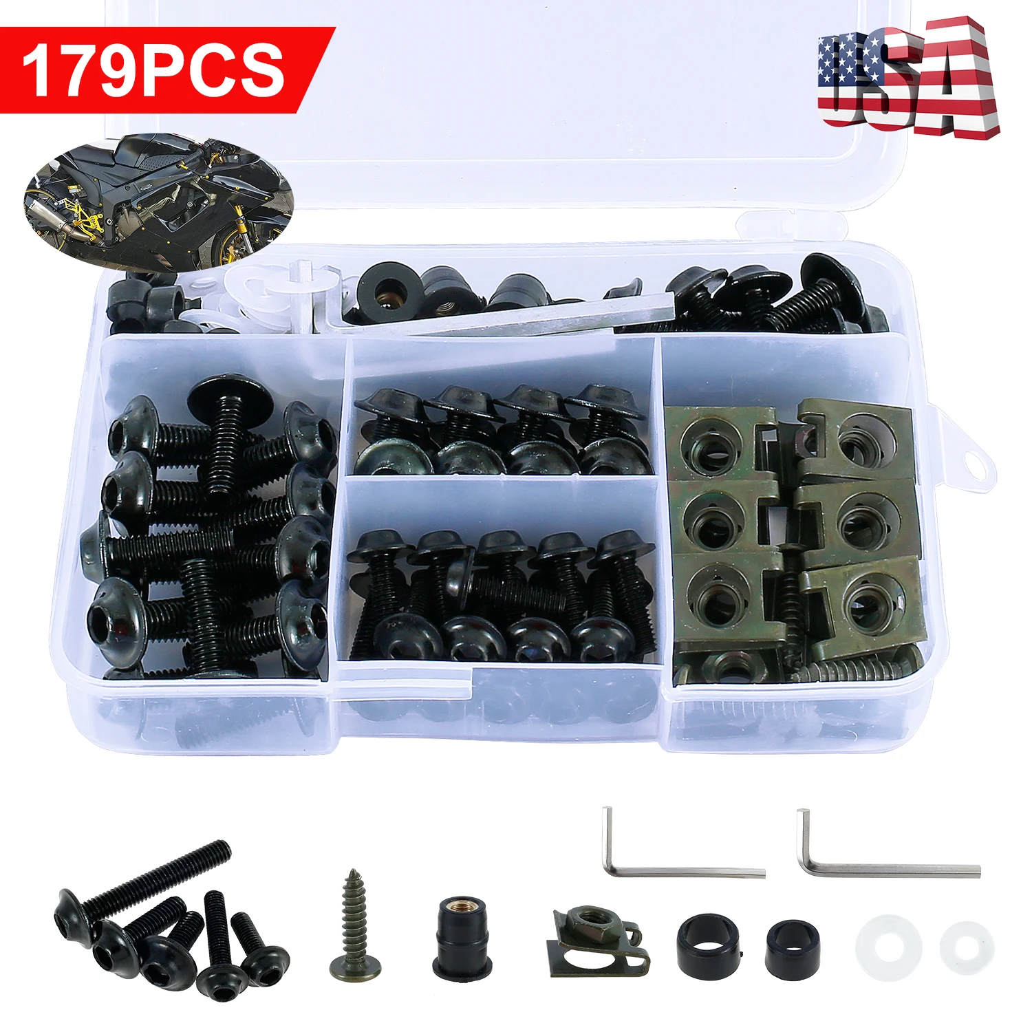 Универсальные винты для обтекателя мотоцикла крепежные зажимы комплект