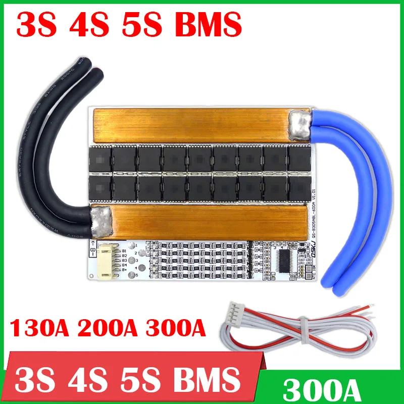 3S 4S 5S 130A 200A 300A Li-ion Lipo LifePo4 Lithium Protection Board Balance High Current Inverter BMS Motorcycle car start UPS
