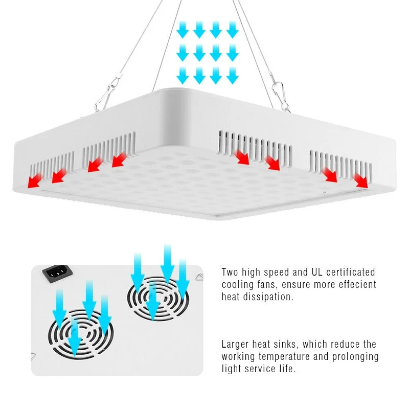 300W светодиодный завода светать светильник полный спектр с регулировкой растущий