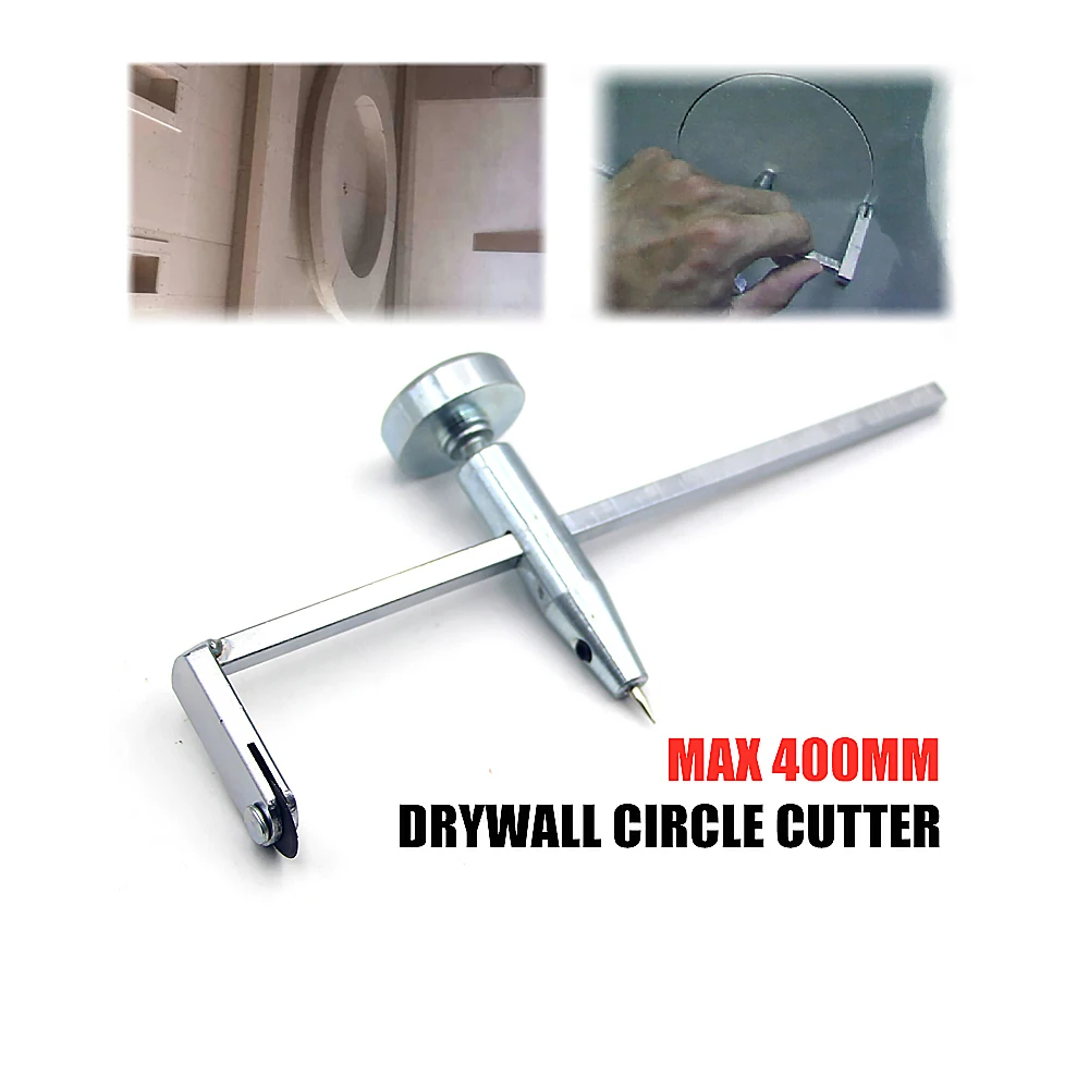 Drywall Circle Cutter Compass Round Cutting Tool Plasterboard Driller Round Circle Cutters 16” Diameter Rotaty Circle Cutter