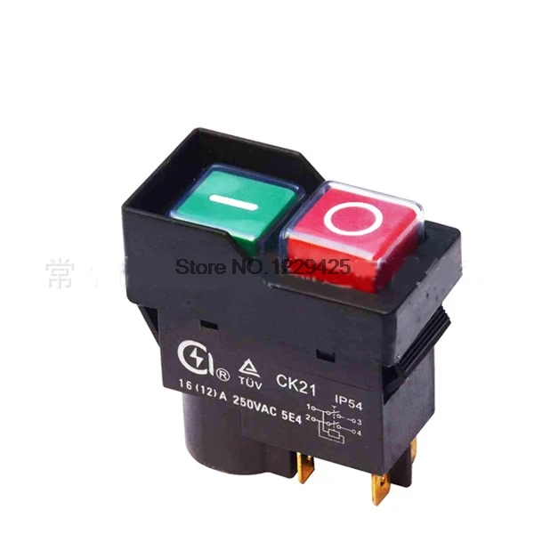Водонепроницаемый электромагнитный кнопочный переключатель переменного тока 220