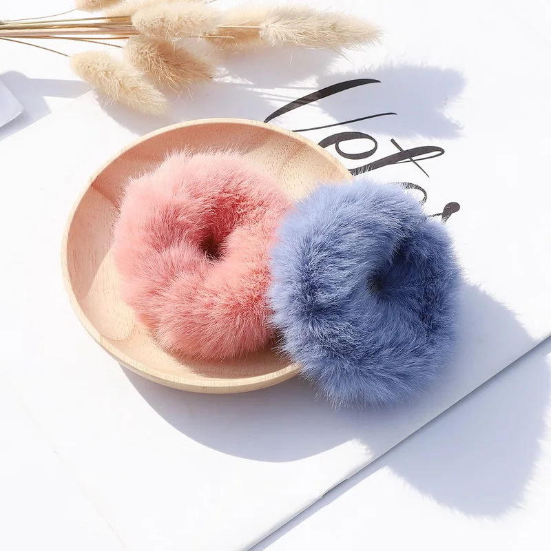 Резинка для волос 2 шт. аксессуары головной убор искусственный мяч из кроличьего