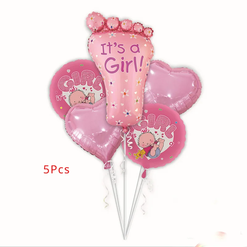 1set balloon Пол раскрывает Baby Shower мальчик или девочка бумажная фоторамка Фото будка Babyshower фото реквизит крестины 1 день рождения украшения - Цвет: 1set balloon