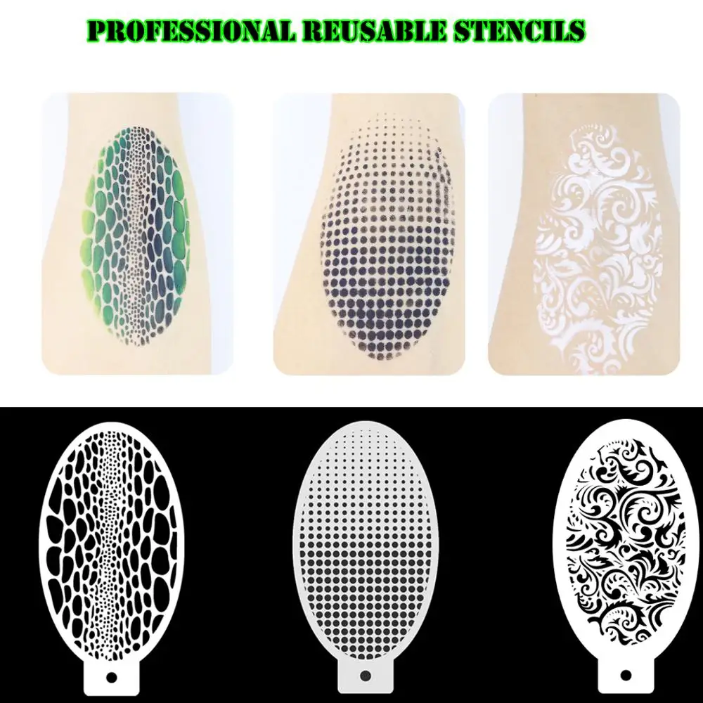 9 шт многоразовый уход за кожей лица Краски Трафареты для боди арта ing Макияж