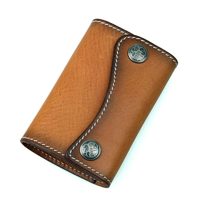 Высококачественный чехол для ключей из натуральной кожи кошелек коровьей мужчин