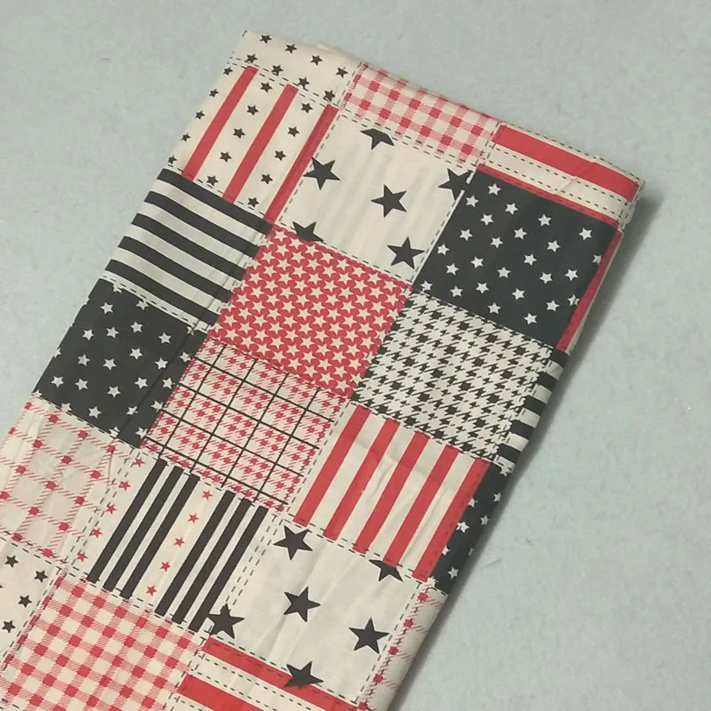 Симпатичный бежевый американский флаг Fivestar в клетку Pinted 100% хлопчатобумажная