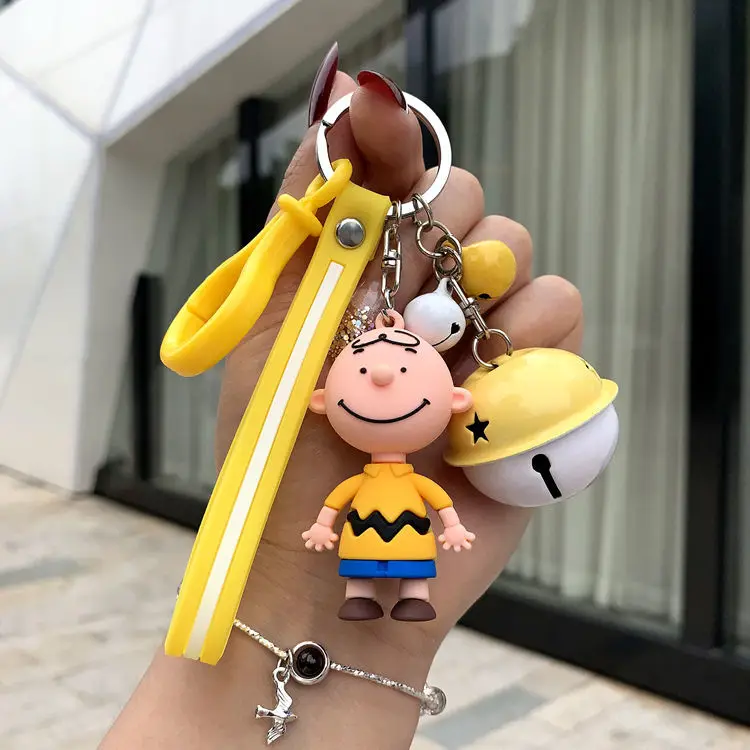 Мультяшный Брелок Snoopy женский милый автомобильный брелок кольцо с пряжкой