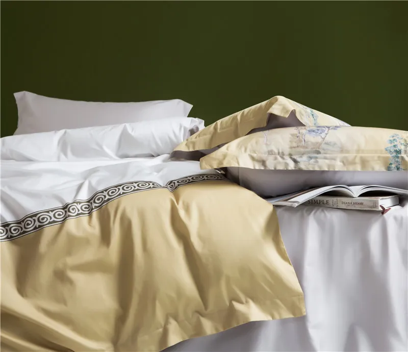 

Watercolor Trees Flowers Duvet Cover set Luxury Egyptian Cotton 4Pcs Bedding set Bed Sheet 2 Pillow shams Queen King size