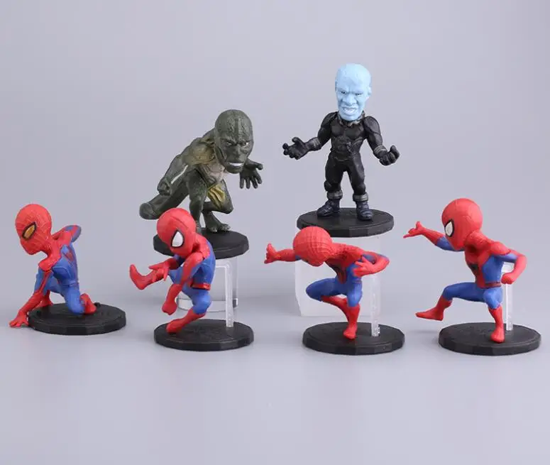 

6 шт./компл. Marvels, зеленая ящерица Человека-паука, модели игрушек