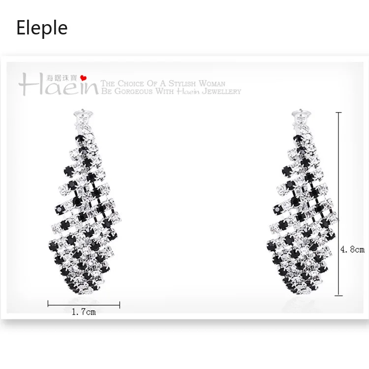Элегантные модные серьги Icedout для ночных клубов женские черные белые циркониевые