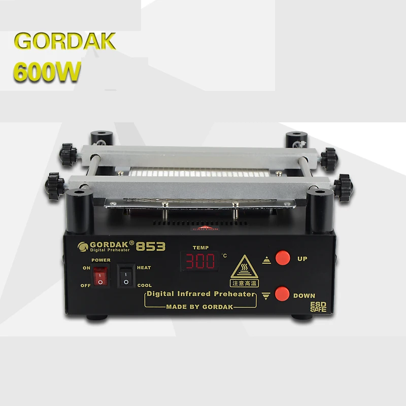 GORDAK-Estación de retrabajo ESD BGA de alta potencia, precalentamiento y desoldadura IR, PCB, 853