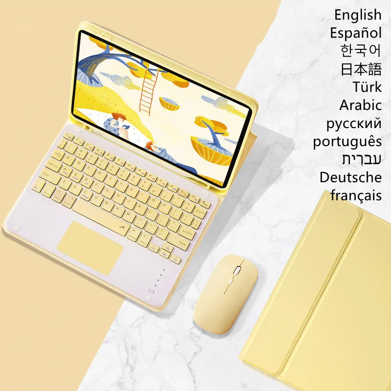 

Touchpad Keyboard Mouse for iPad Mini 6 2021 8.3 inch Tablet Russian Spanish Korean Japanese Arabic Keyboard For iPad Mini6 Case