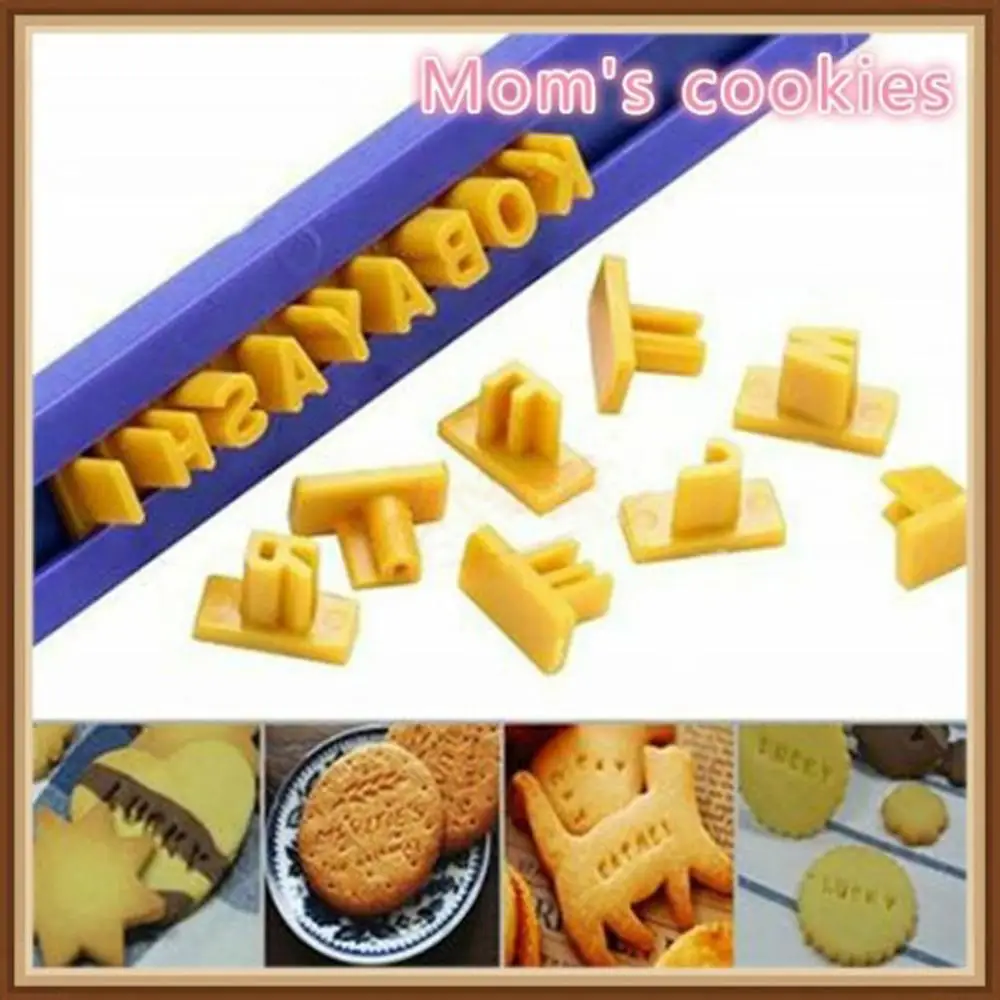 

Plastic Cute Alphabet Number Letter Cake DIY Mold for Press Stamp Biscuit Cookie Cutters Mould Decorating Tool 40FP21