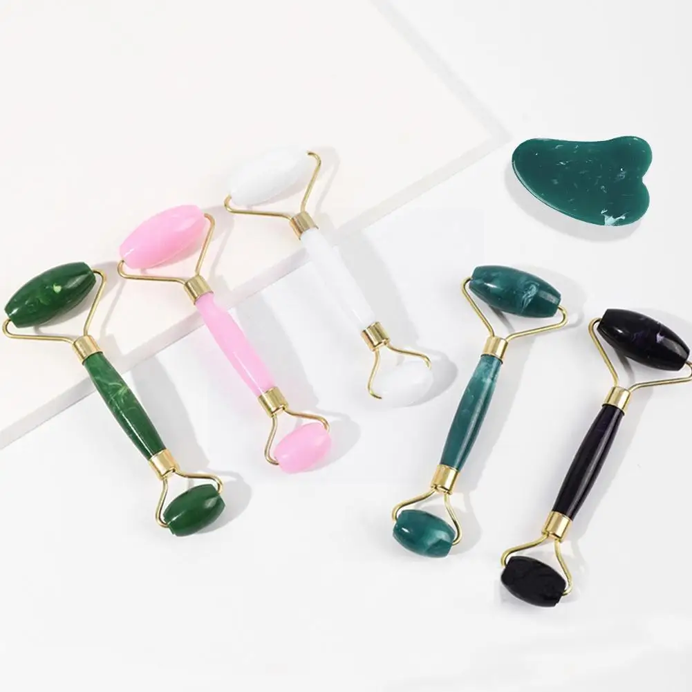 

Face Massage Jade Roller Rose Quartz Natural Resin Care Wrinkle Crystal Slimming Double Remover Lift Slimmer Beauty Tools C B1Z6