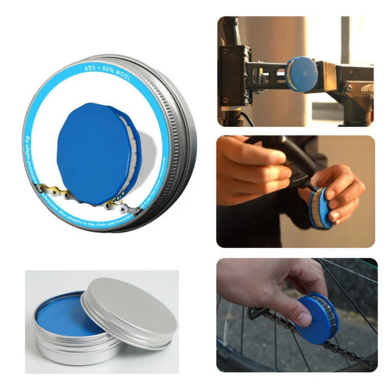 

New Bicycle Chain Wool Oil Lubricator Bike Chain Oiler Roller Cycling Cleaner Lubricant Maintenance Device ABS Roller Repair Too