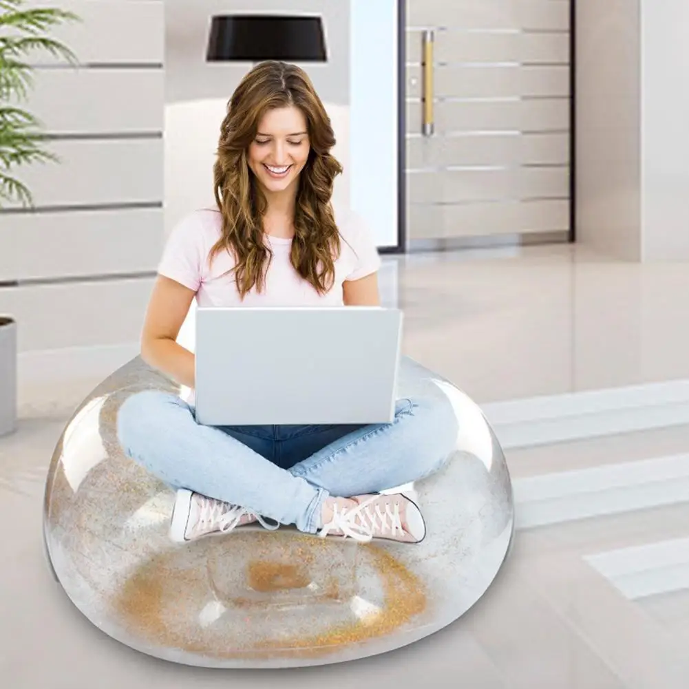 Блестящий складной надувной ПВХ диван-мешок кресло диван портативный слинг стул