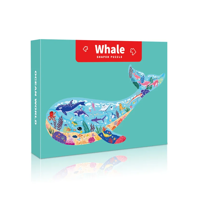 

100 шт. пазл мультфильм детские развивающие игрушки бумажная головоломка динозавр морские животные рождественские товары подарок для детей