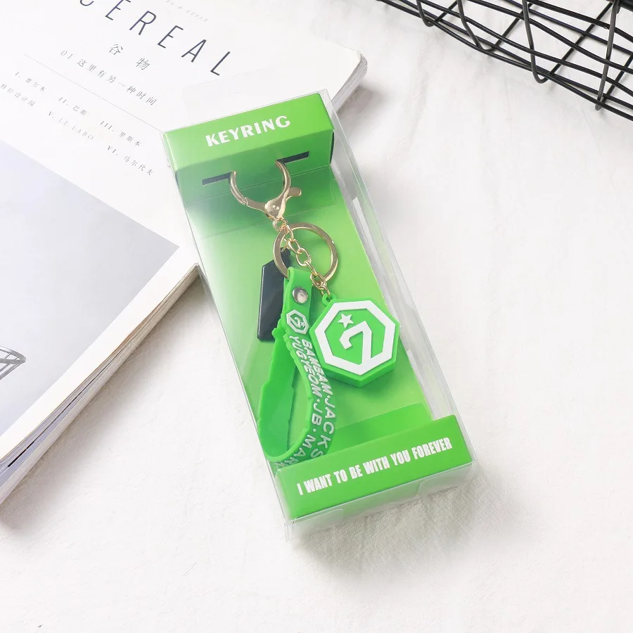 

Kpop GOT7 keychain TWICE SEVENTEEN Logo Soft gel Material High quality K-pop Pendant key chain new