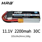 Аккумулятор HRB 3S Lipo, 11,1 В 2200 мАч 30C T XT60 Deans XT90 EC5 мама, для аксиальных самолетов SCX10 FPV; Дрон; Гонки, детали для автомобилей, лодок, радиоуправляемых моделей