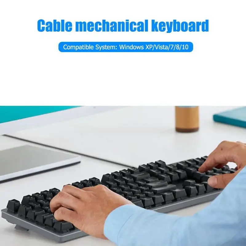 Полноразмерный Тип механической клавиатуры функция настройки для logitech K840 104 клавиш USB Проводная эргономичная для офисных игр