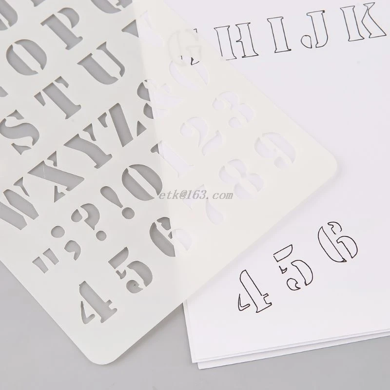 12 шт. детские формы для рисования с английскими буквами | Канцтовары офиса и дома