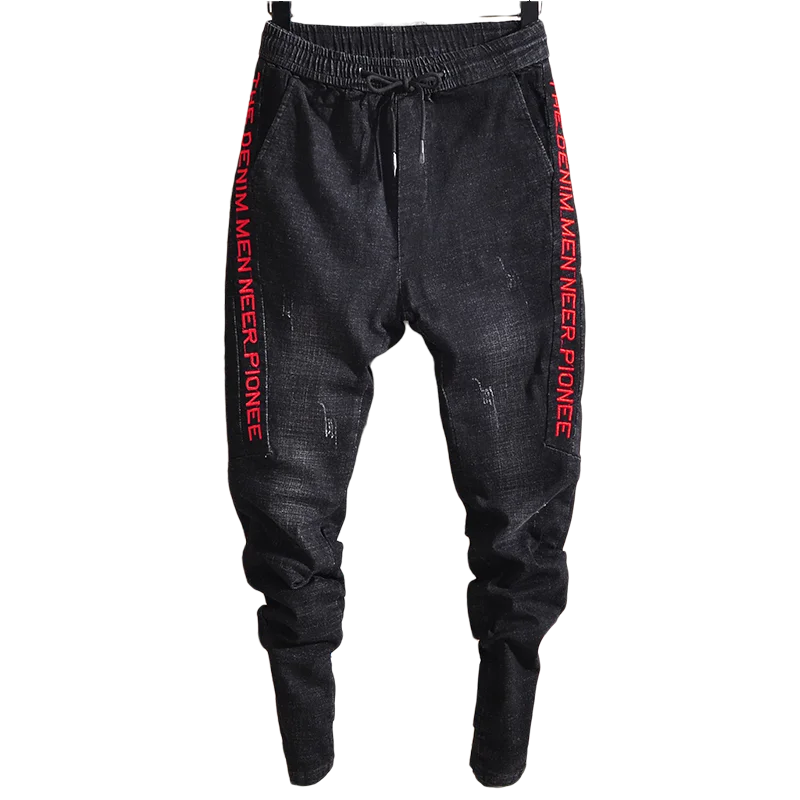 Мужские прямые джинсы с принтом в виде букв | Мужская одежда