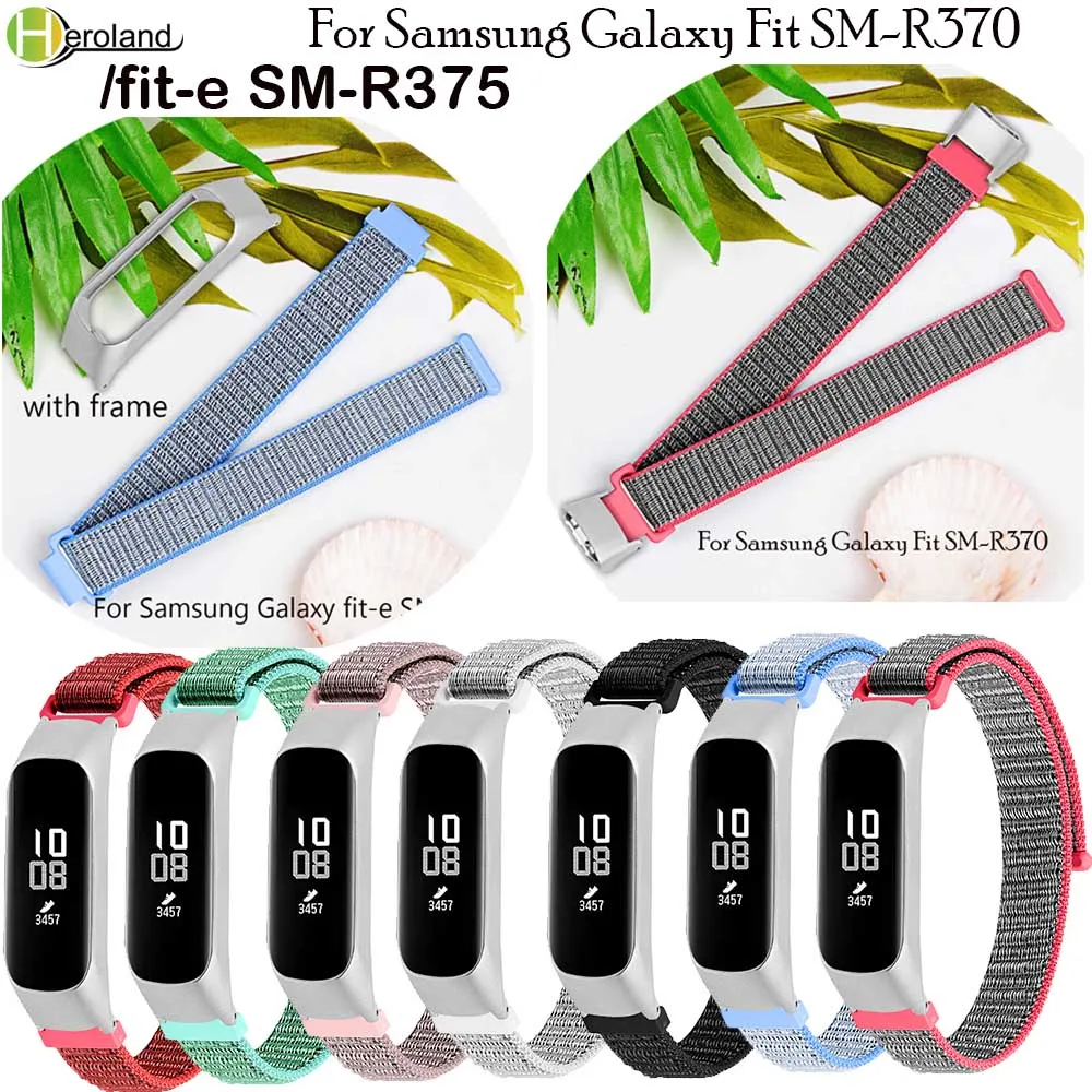 Модный ремешок для наручных часов samsung galaxy fit SM R370 нейлоновый умный Браслет e R375 +