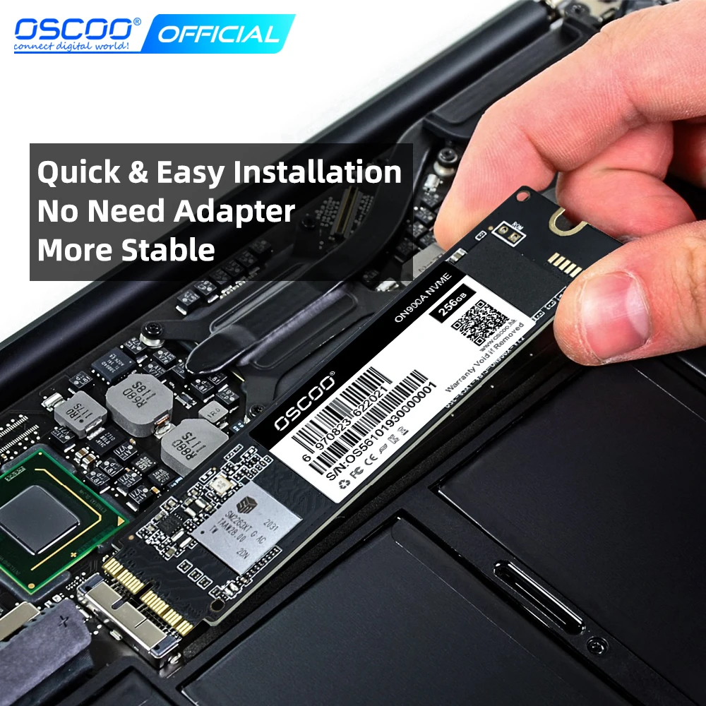 Твердотельный накопитель OSCOO M2 NVMe M.2 256 ГБ 512 ТБ PCIe SSD для Mac/MacBook Air/Macbook Pro