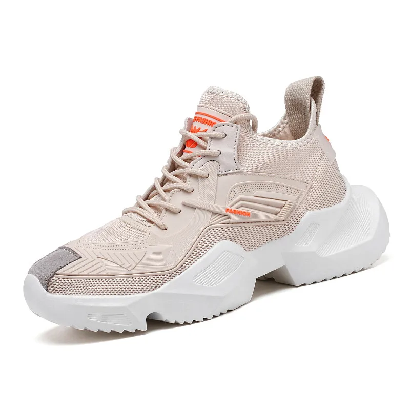 beige 9009 Лидер продаж; модная повседневная обувь для мужчин; осенние мужские кроссовки; увеличивающая рост Мужская обувь; zapatos hombre - Цвет: beige 9009