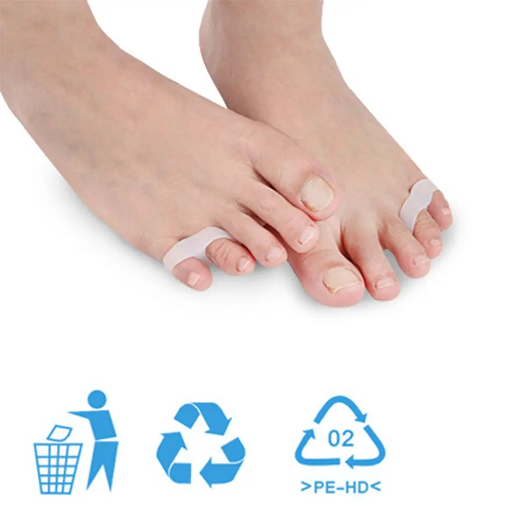 Силиконовый маленький носок Sub-разделитель для пальцев ноги с двумя отверстиями