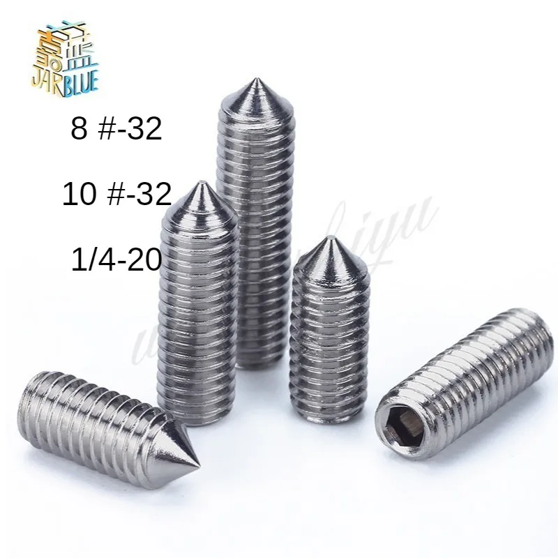 (20 шт./лот) 8 #-32 * L/ 10 1/4-20 L DIN914 UNC винты из нержавеющей стали болты Шестигранная