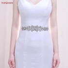 TOPQUEEN S12 роскошные стразы пояс для свадебное платье Серебро восточные женские Ремни для новобрачных к требованиям заказчика; Сверкающие; Пояс Бусины Пояс