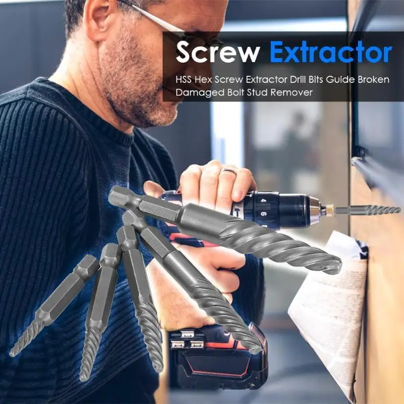 Комплект экстрактора винтов с шестигранным хвостовиком комплект для удаления