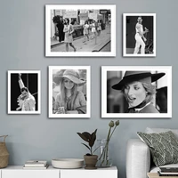 retro black white hippy lady dance perform rock band james park wall art prints wales skirts poster canvas painting home decor