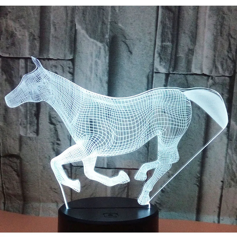 Светодиодный ночсветильник для бега 3d-лампа с 7 цветсветильник света украшения