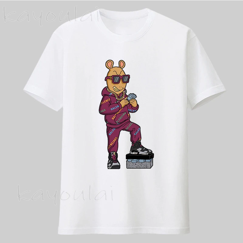 Футболка мужская в Корейском стиле с рисунком игры ТВ кальмар лето 456 | Мужская