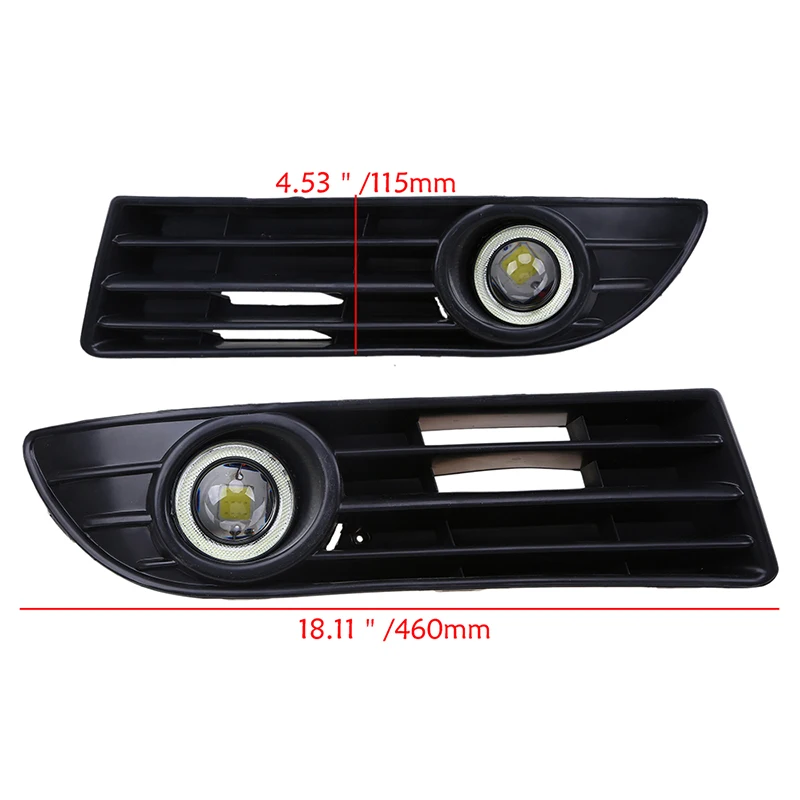 POSSBAY Front Bumper Grille Fog Light Lamp with Angle Eye for VW Polo MK4 9N3 2005-2009 Facelift LED Car Lights | Автомобили и
