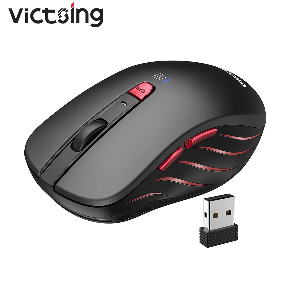 VicTsing PC120 Bluetooth мышь 2 4G беспроводная компьютерная двойной режим с 5 левал