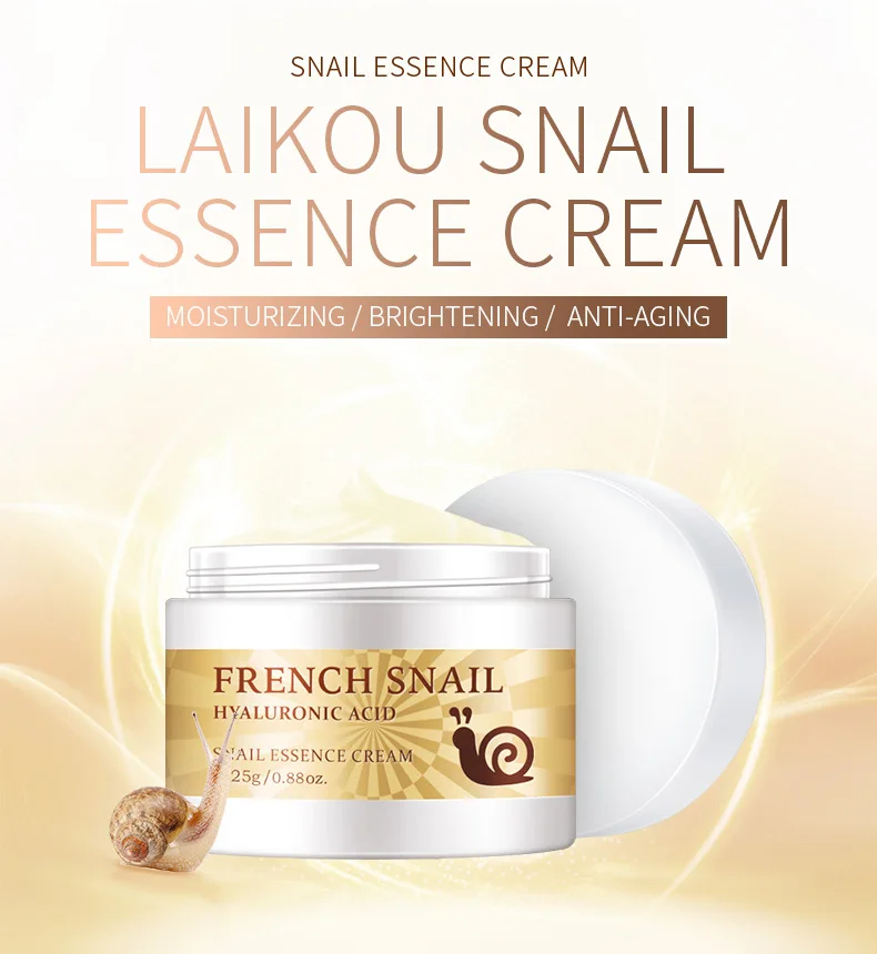 

25g Snail Essence Cream Snail Day Cream Hyaluronic Acid Moisturizer anti Wrinkle Collagen Anti Aging Nourishing Serum Skin Care