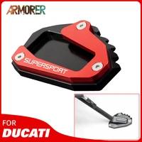 motorcycle accessories for ducati supersport 939 super sport cnc aluminum side stand kickstand extension pad support plate
