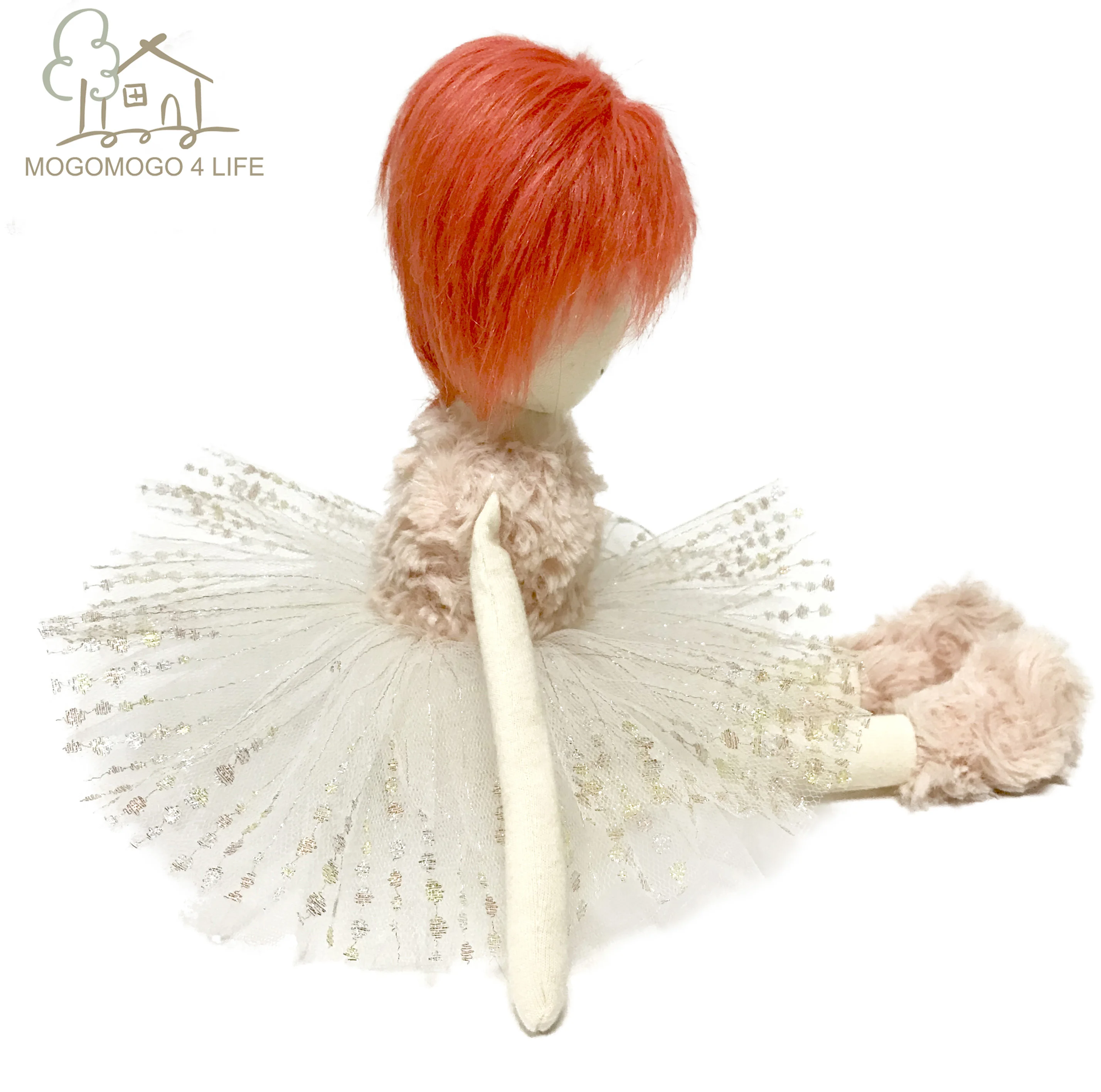 Роскошные Мягкие плюшевые игрушки ручной работы для девочек с красными волосами