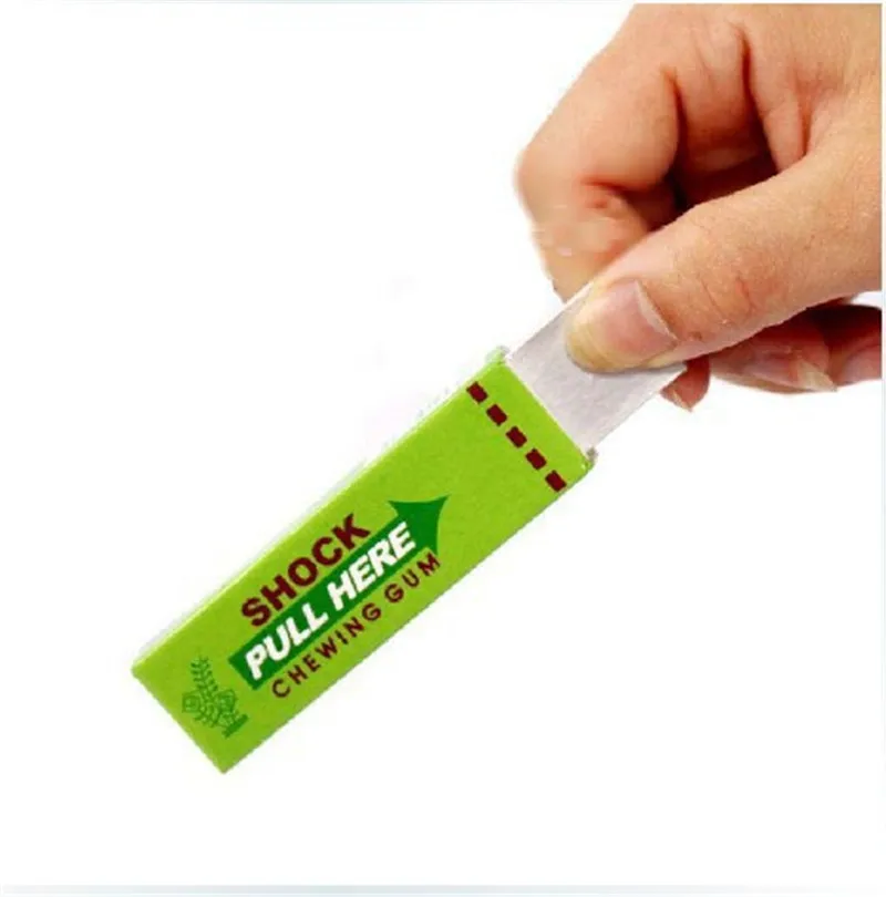 

NEW Fashion interesting toys Electric Shock Shocking funny Pull Head Chewing gum Gags Safety Trick Joke Toy novelty items