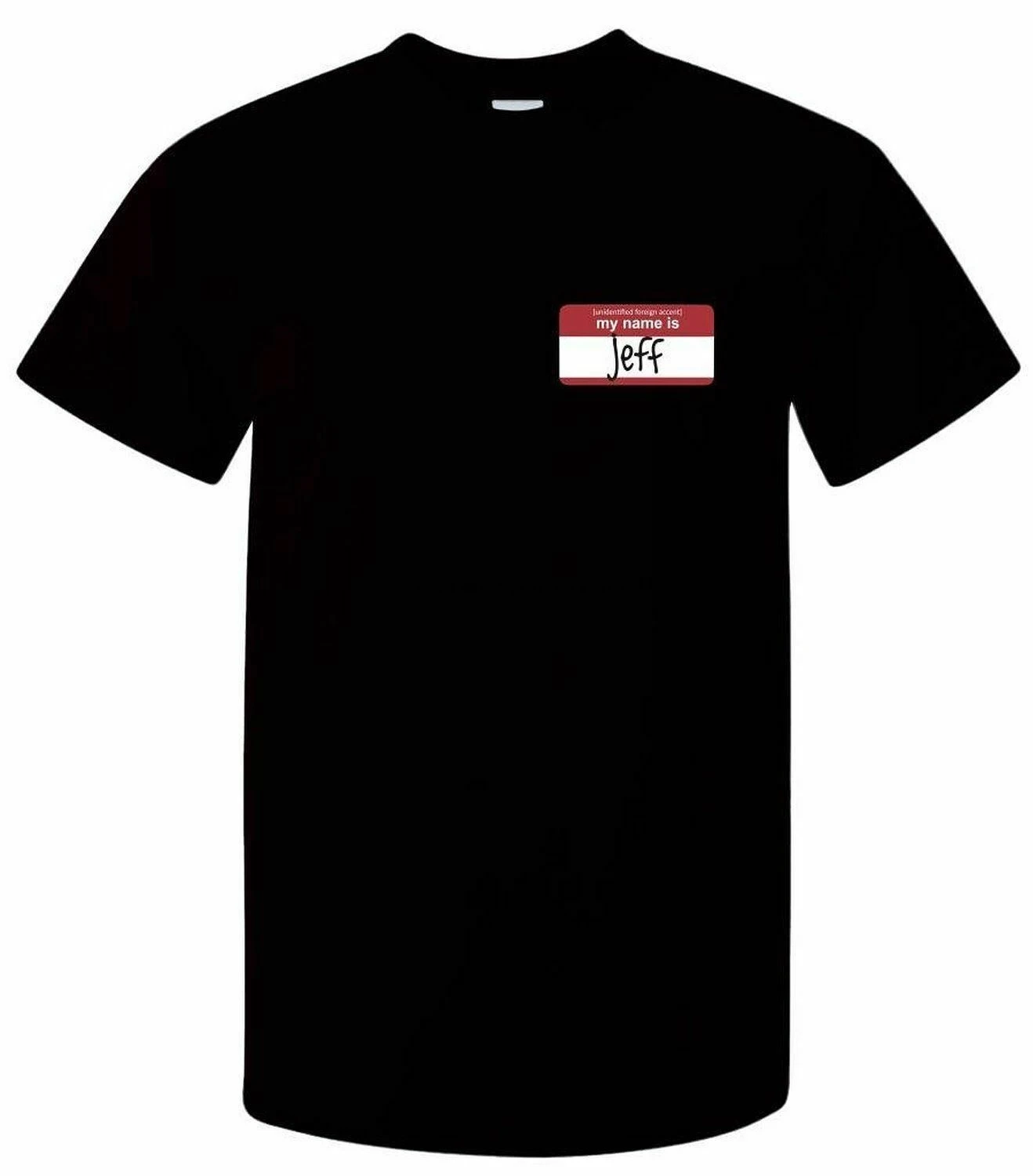 Меня зовут Джефф Мужская футболка 22 забавный девиз вдохновленный движением -