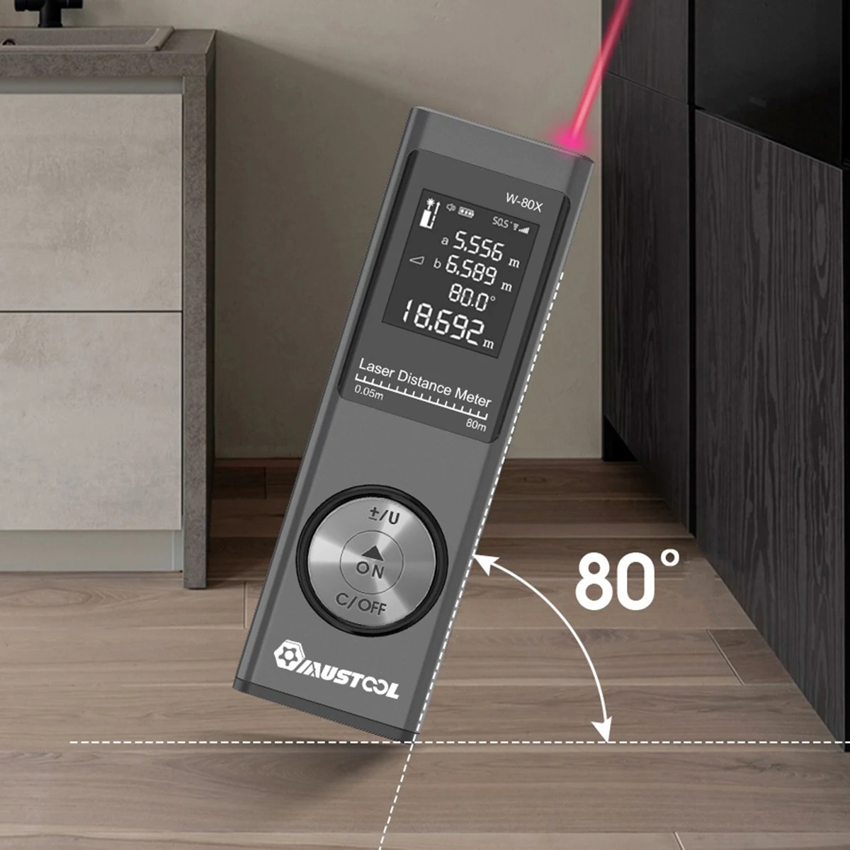 80 м Мини цифровой лазерный дальномер и электронный датчик угла m/In/Ft блок USB режим