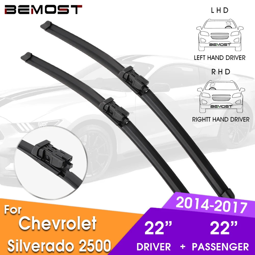 

BEMOST автомобильный стеклоочиститель переднее окно, ветровое стекло, дворники для Chevrolet Silverado 2500 2014-2017 LHD / RHD 22 "+ 22"