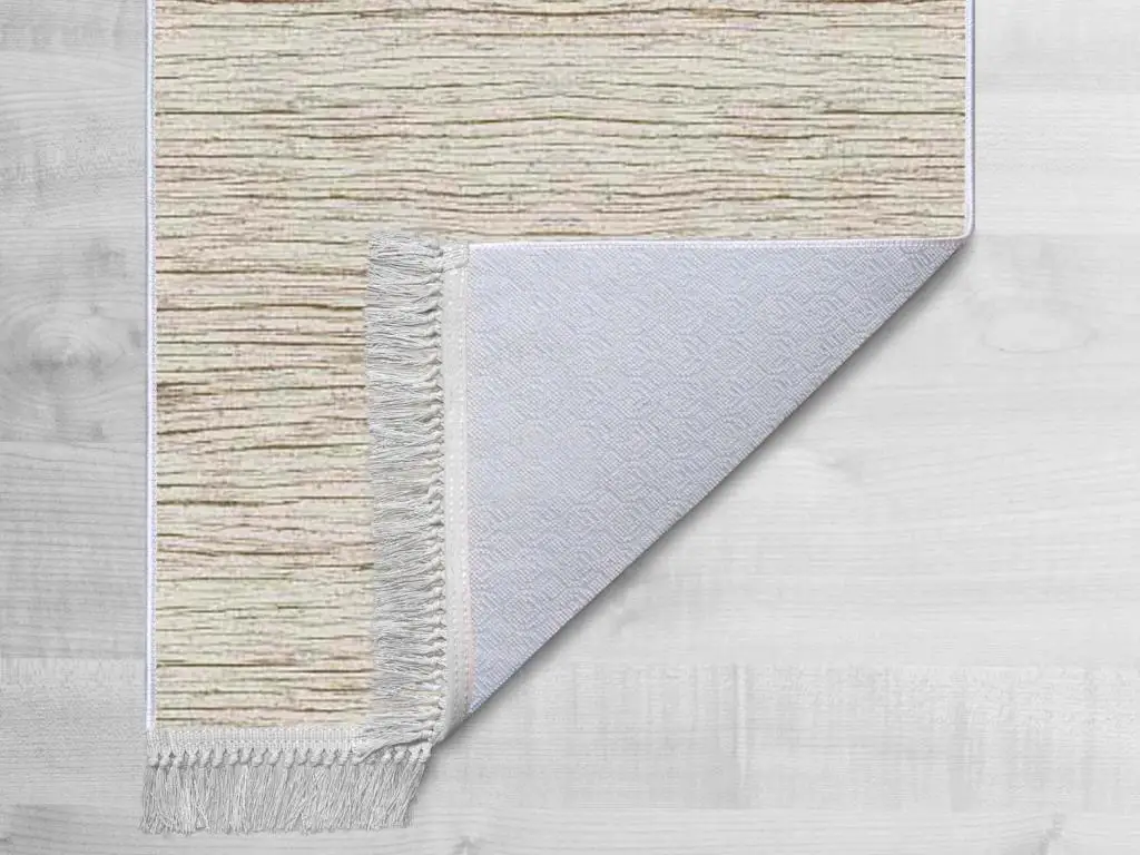

Slip-resistant Outsole Digital Print Velvet Carpet Stripe Beige 150x220 Cm