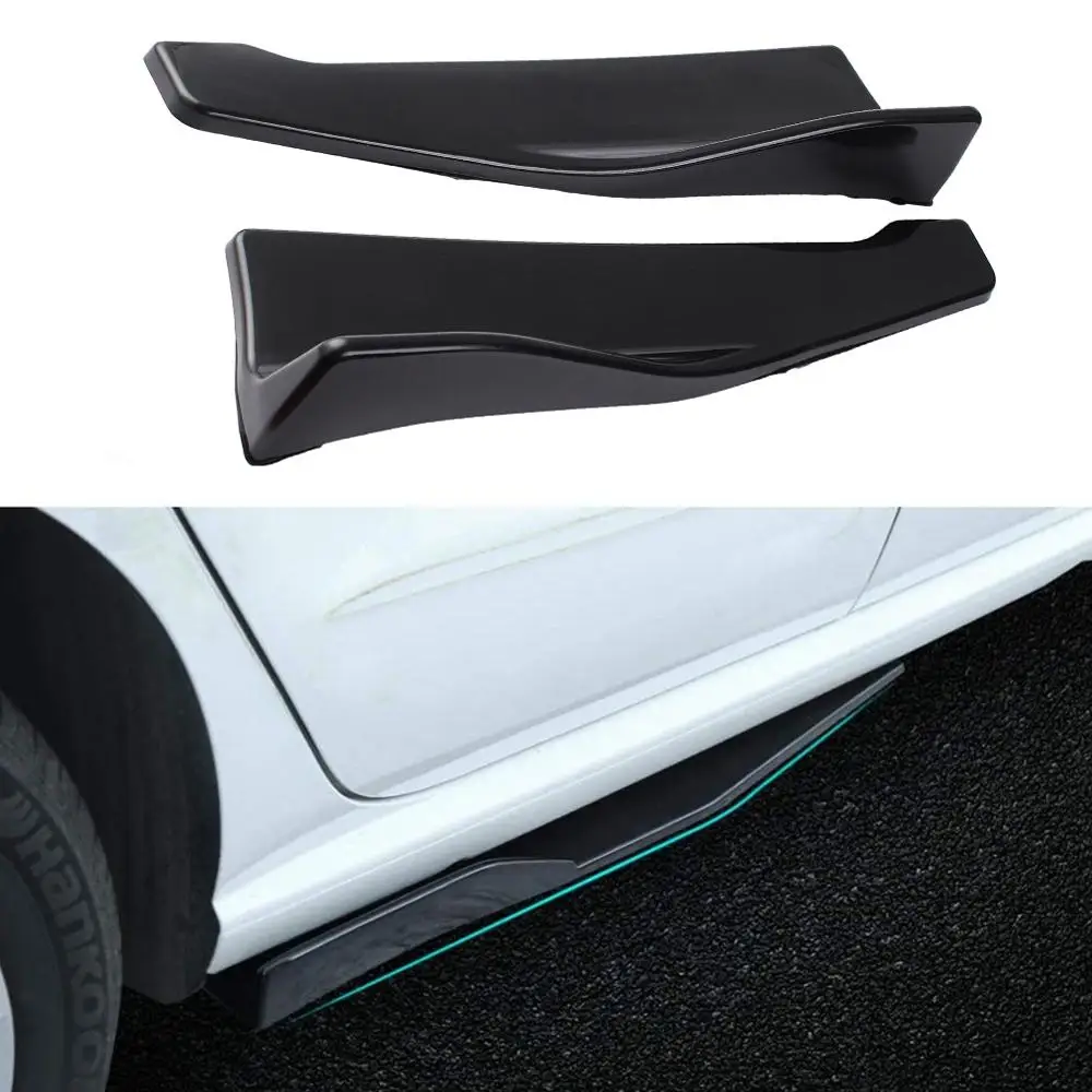 2Pcs Universal Car Bumper Spoiler Rear Lip Angle Splitter Diffuser Winglet Wings Anti-Crash Side Skirt Car Styling